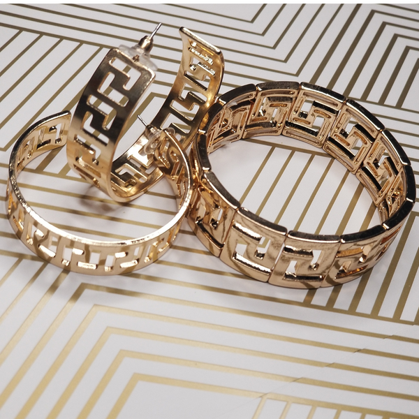 Greek Gold Hoops