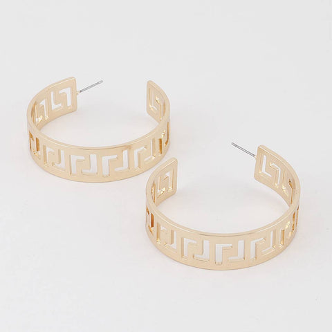 Greek Gold Hoops